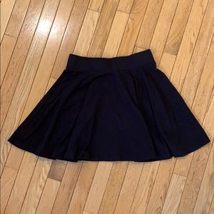Black knit skater skirt